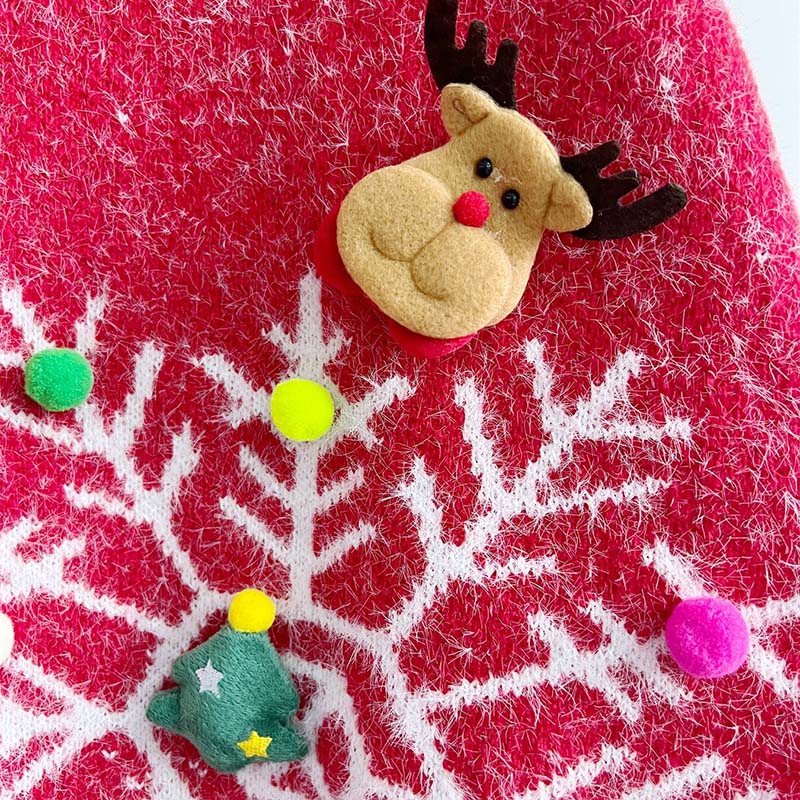 Doppel-Set aus Pullover und Weihnachts-Schal