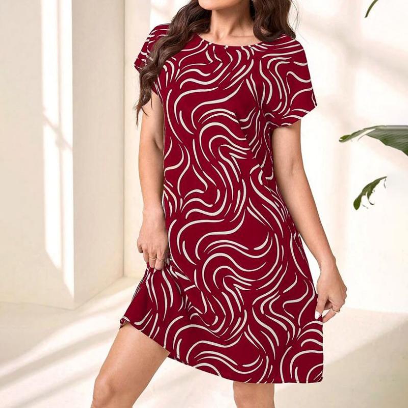 Modisches bedrucktes Kleid