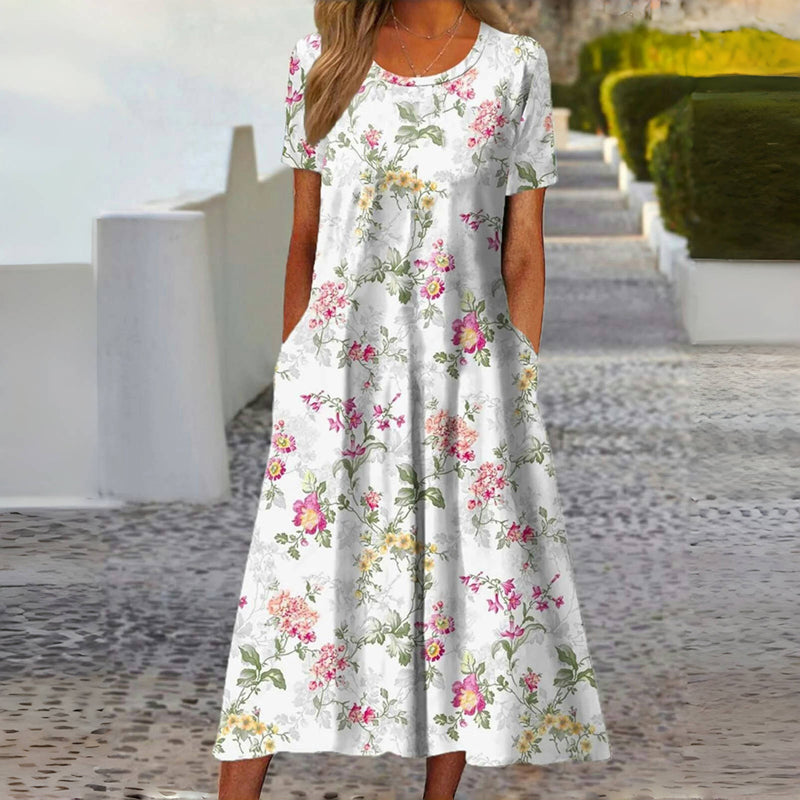 Lässiges Kleid mit Blumenmuster