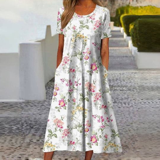 Lässiges Kleid mit Blumenmuster