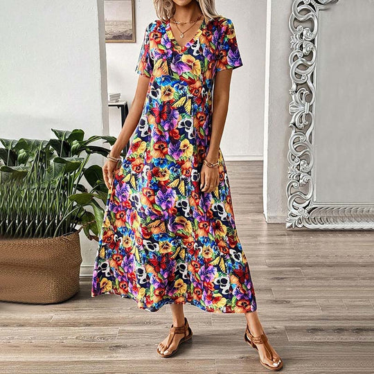 bunte Blumenmuster Kleid