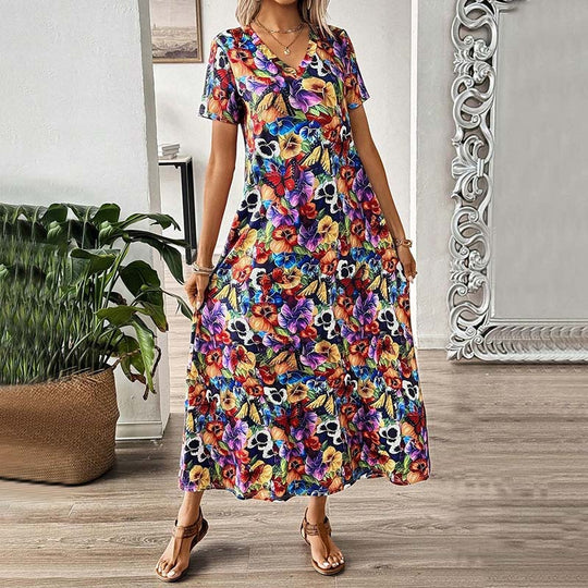 bunte Blumenmuster Kleid