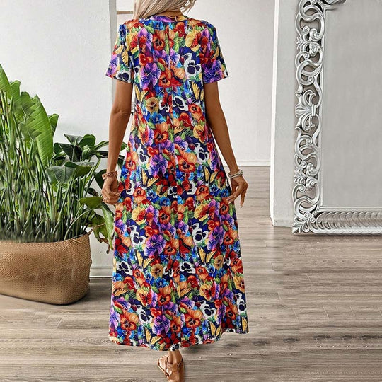 bunte Blumenmuster Kleid