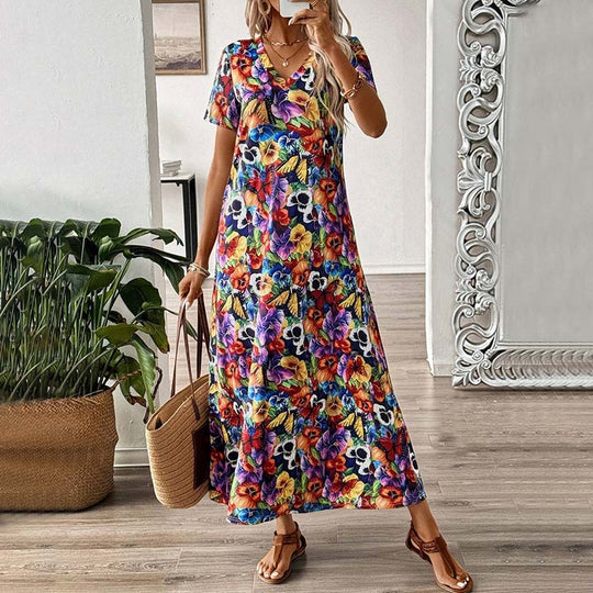 bunte Blumenmuster Kleid