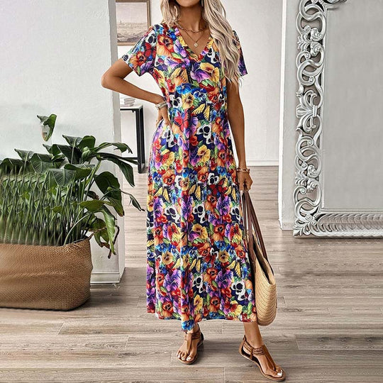 bunte Blumenmuster Kleid