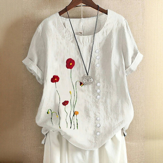 Lässige Bluse mit Blumenmuster