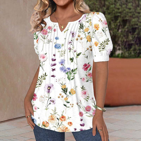 Elegante Bluse mit Blumenmuster