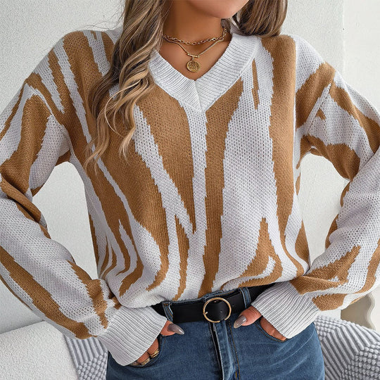 Pull aus mehrfarbigem Strick