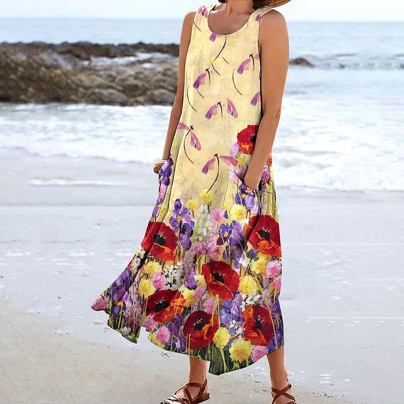 Vintage Kleid mit Blumendruck