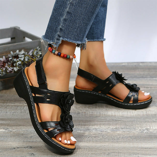 3D Blumen-Dekoration für Keilabsätze