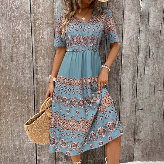 Vintage Kleid mit ethnischem Muster