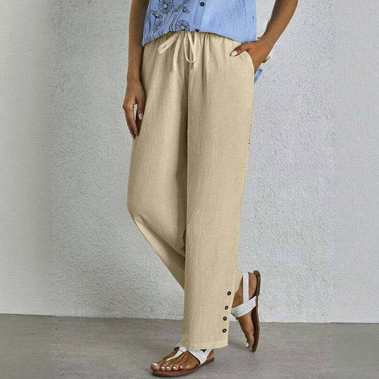 【Coton Et Lin】Bequeme Freizeithose