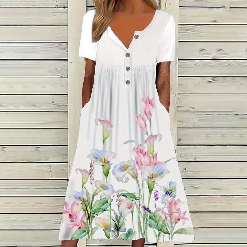 Vintage Kleid mit floralem Druck