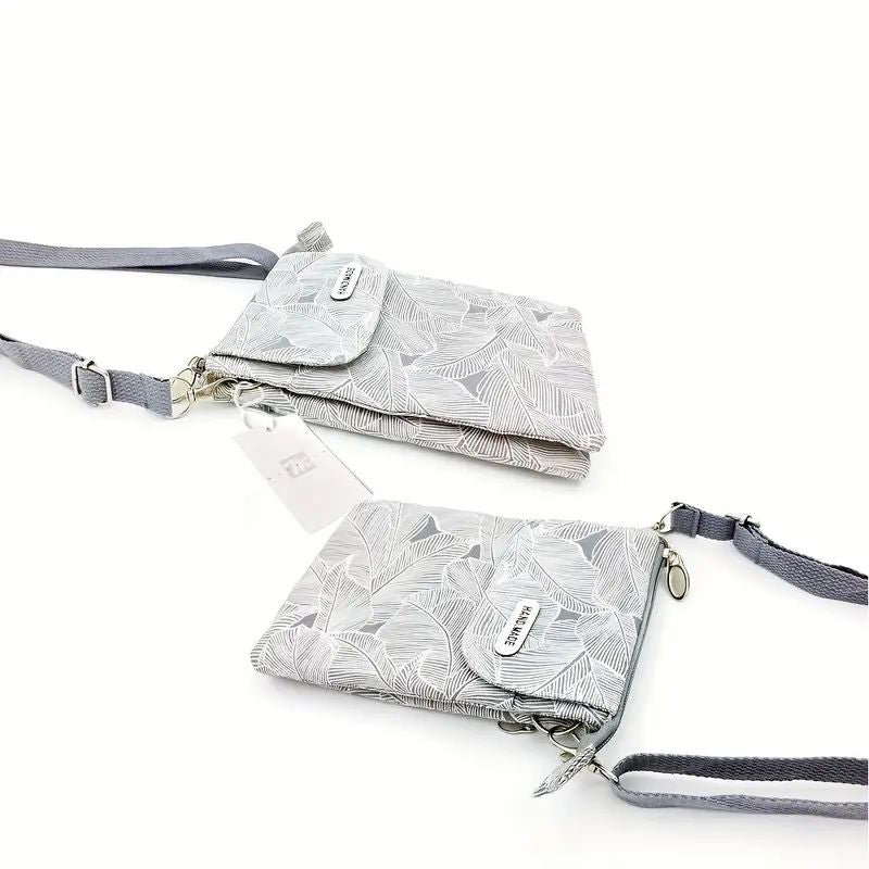 Tasche mit Vintage-Blättermotiv