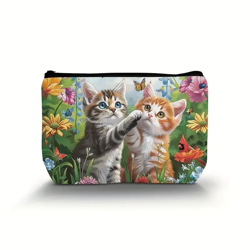 Lässiger Katzenmuster-Tasche