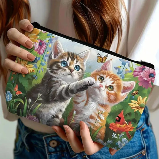 Lässiger Katzenmuster-Tasche