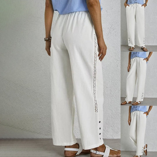 【Coton Et Lin】Bequeme Freizeithose