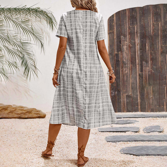 Lässiges gestreiftes Kleid