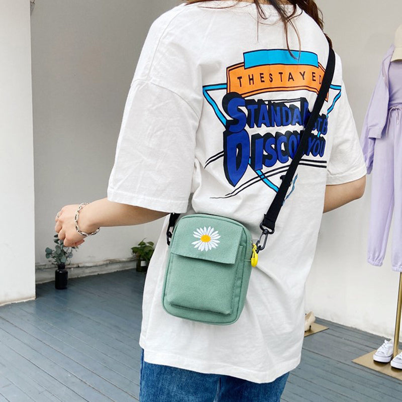 Lässige Margeriten-Tasche aus Stoff