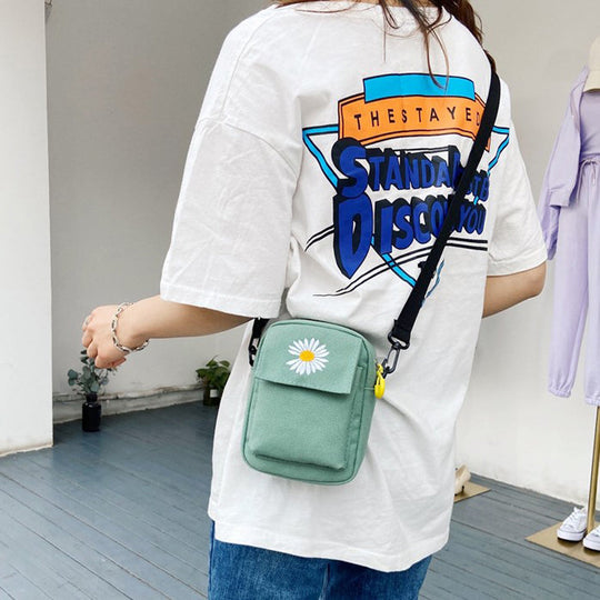 Lässige Margeriten-Tasche aus Stoff