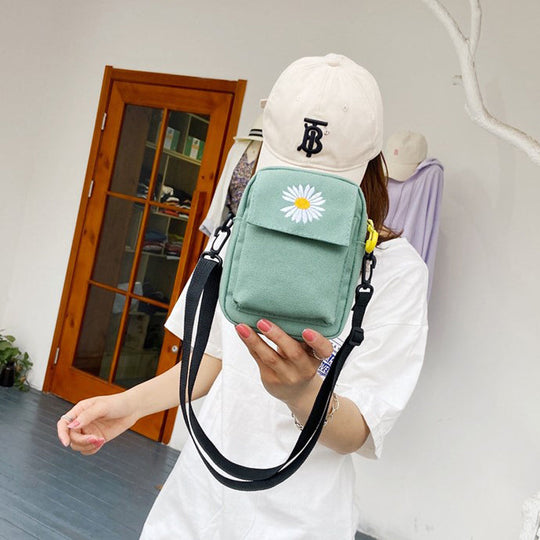 Lässige Margeriten-Tasche aus Stoff