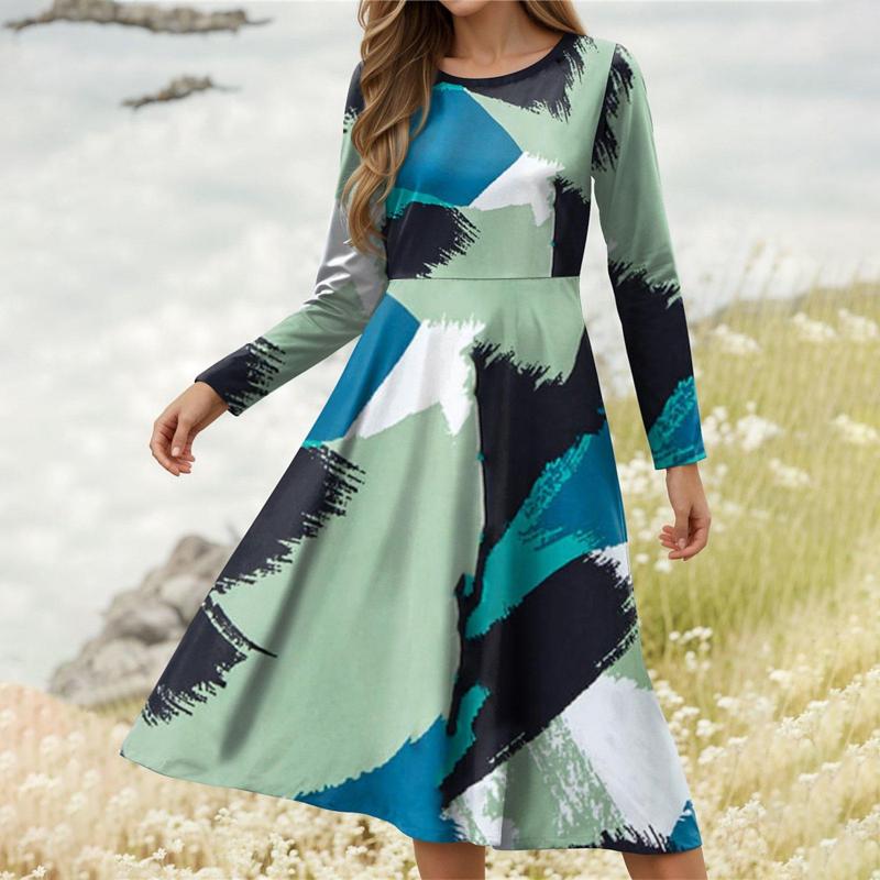 Lässiges bedrucktes Kleid