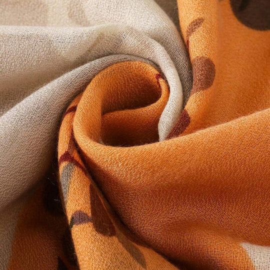 Vintage-Blätter Druck Schal