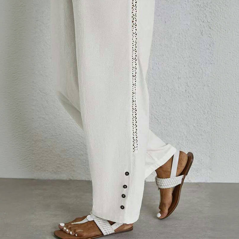 【Coton Et Lin】Bequeme Freizeithose