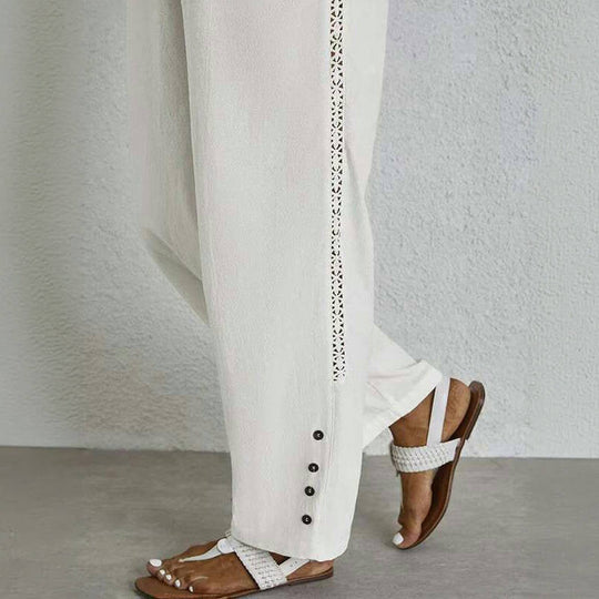 【Coton Et Lin】Bequeme Freizeithose