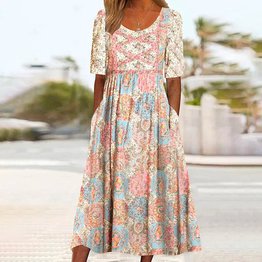 Lässiges bedrucktes Kleid