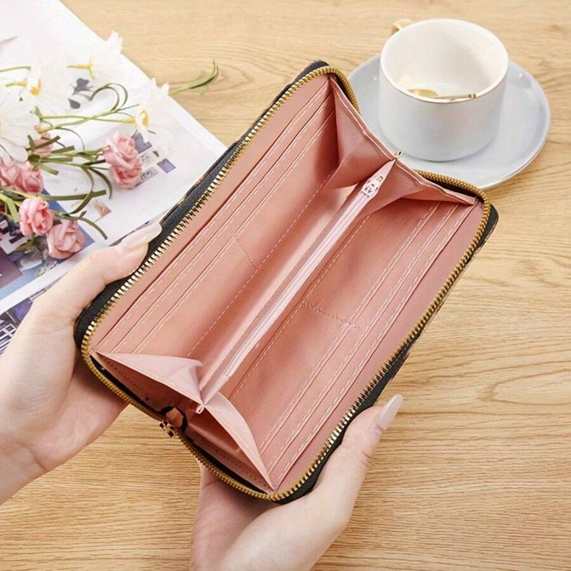 Vintage-Leopardmuster Geldbörse