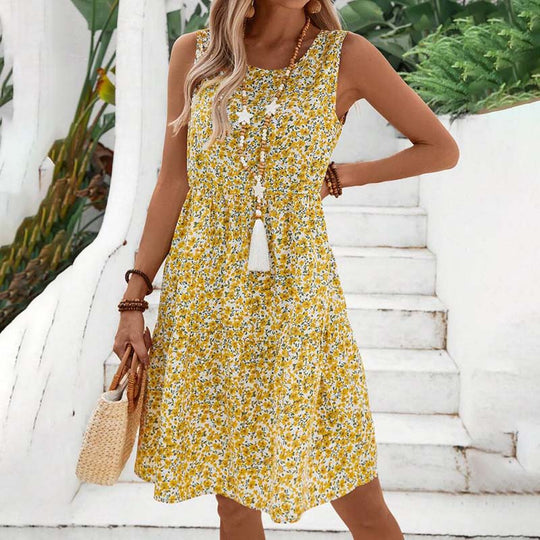 Lässiges Blumen-Kleid