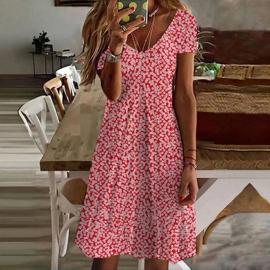 Lässiges Kleid mit Blumenmuster
