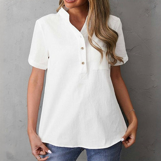 Lässige einfarbige Bluse