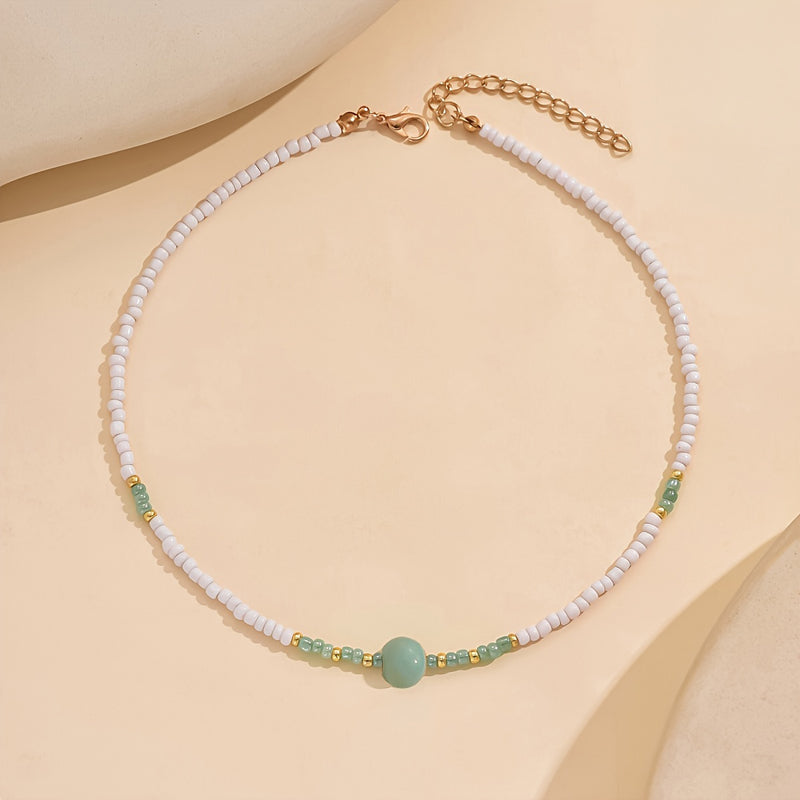 Bohemische Perlentivol- Halskette