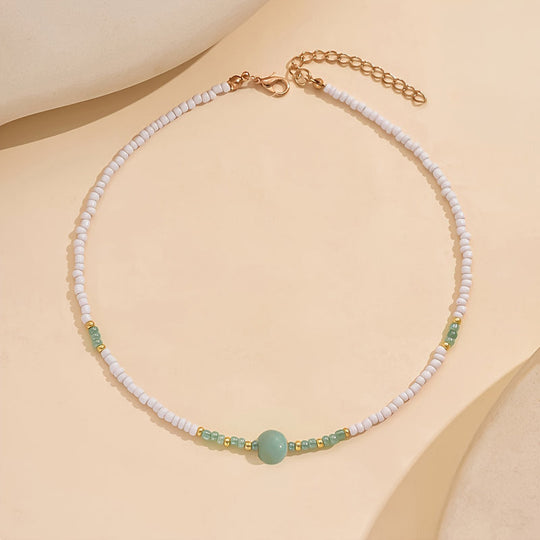 Bohemische Perlentivol- Halskette