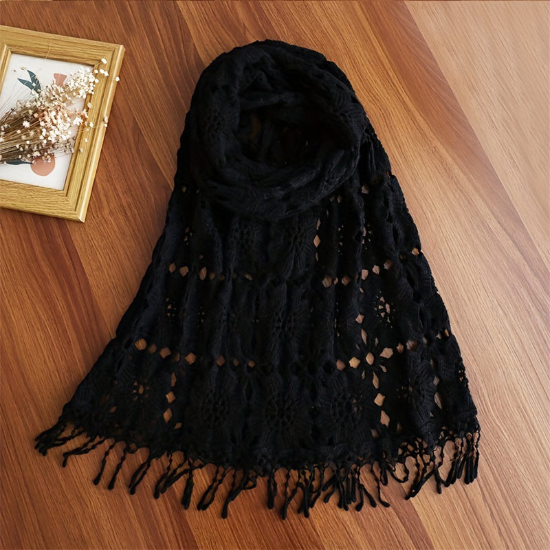 Lässiges Blumenhalsschal aus Creuse