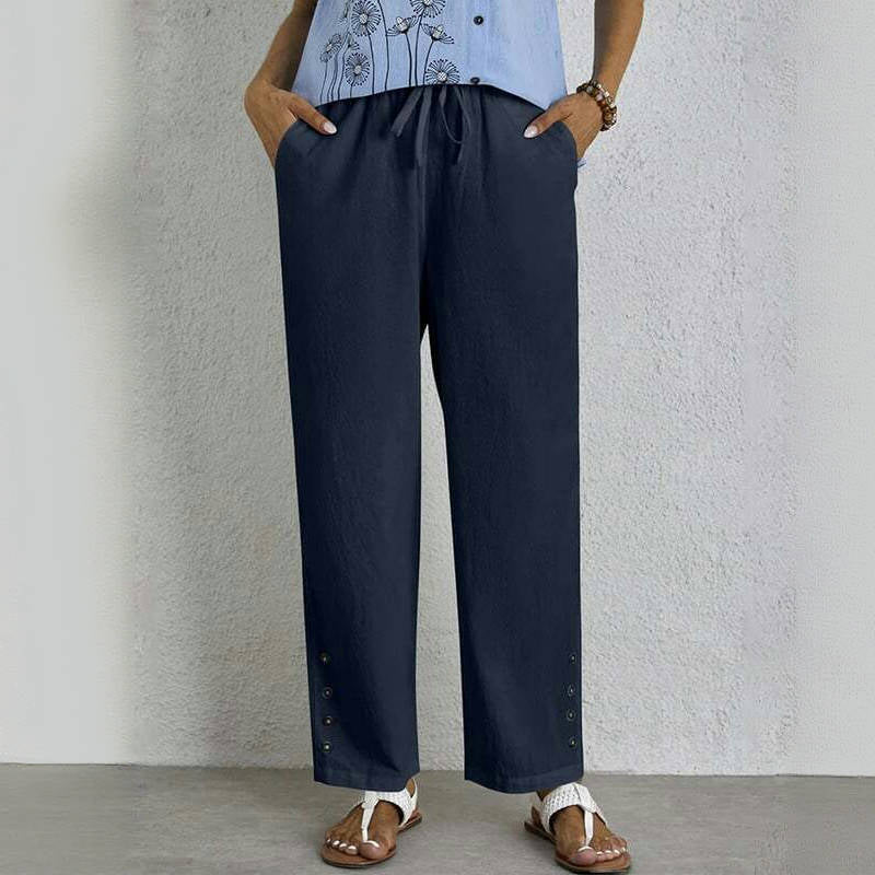 【Coton Et Lin】Bequeme Freizeithose