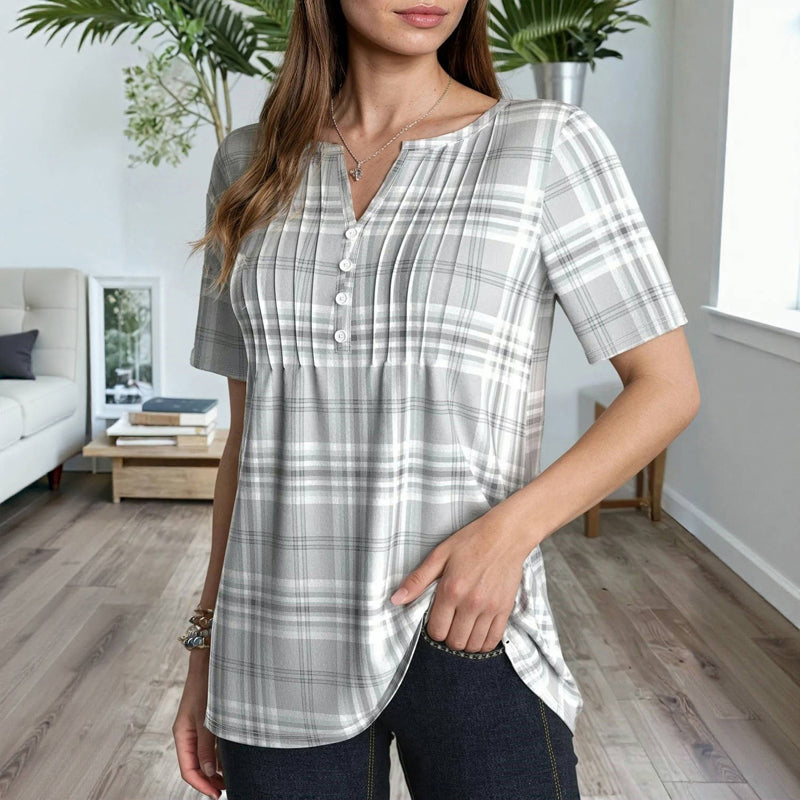 Lässige Bluse mit Schottenmuster