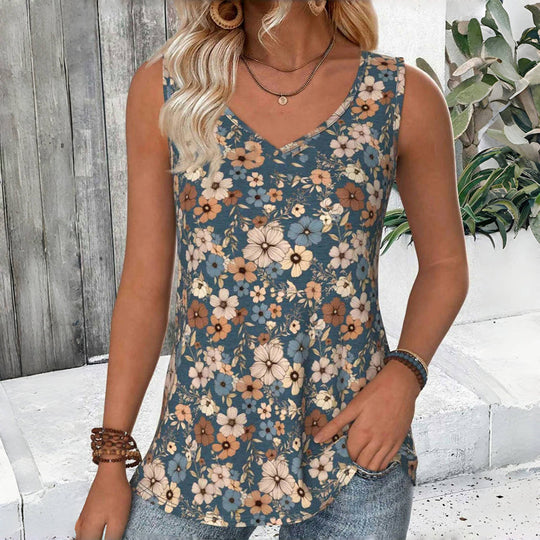 Vintage Tanktop mit Blumenmuster