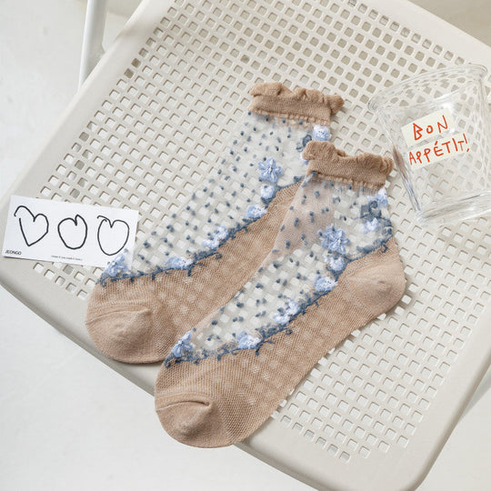 Atmungsaktive Blumenstrümpfe