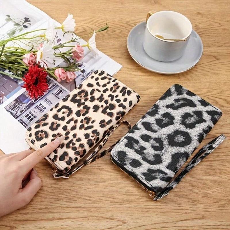 Vintage-Leopardmuster Geldbörse