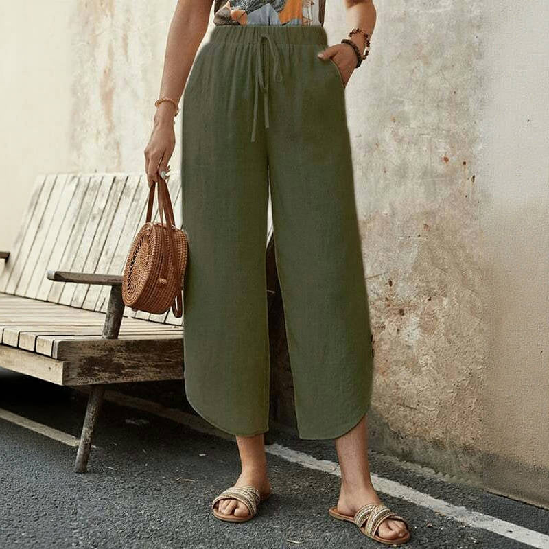 【Coton Et Lin】Bequeme Freizeithose