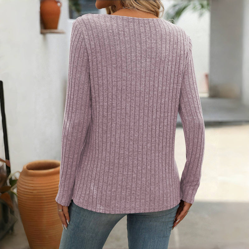 Lässige einfarbige Bluse