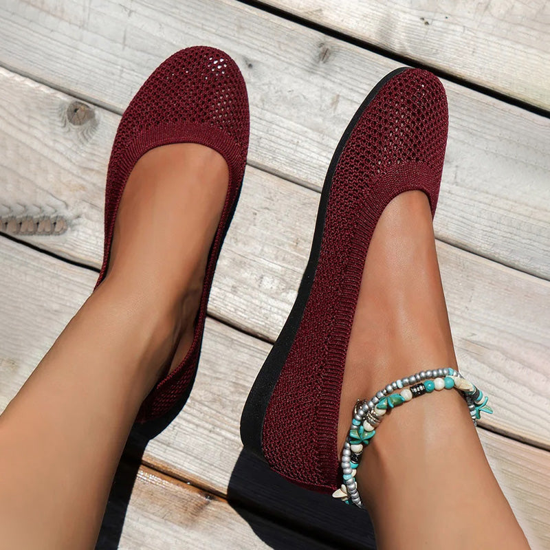 Bequeme luftdurchlässige Plateauschuhe