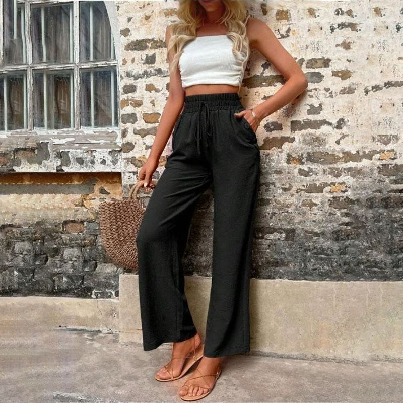 Lässige einfarbige Hose