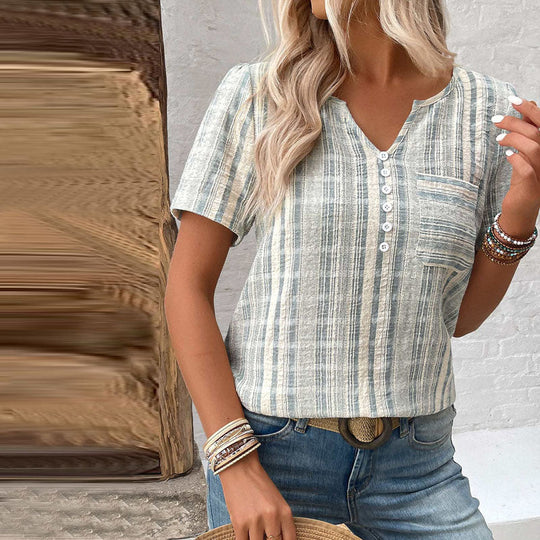 Lässige gestreifte Bluse