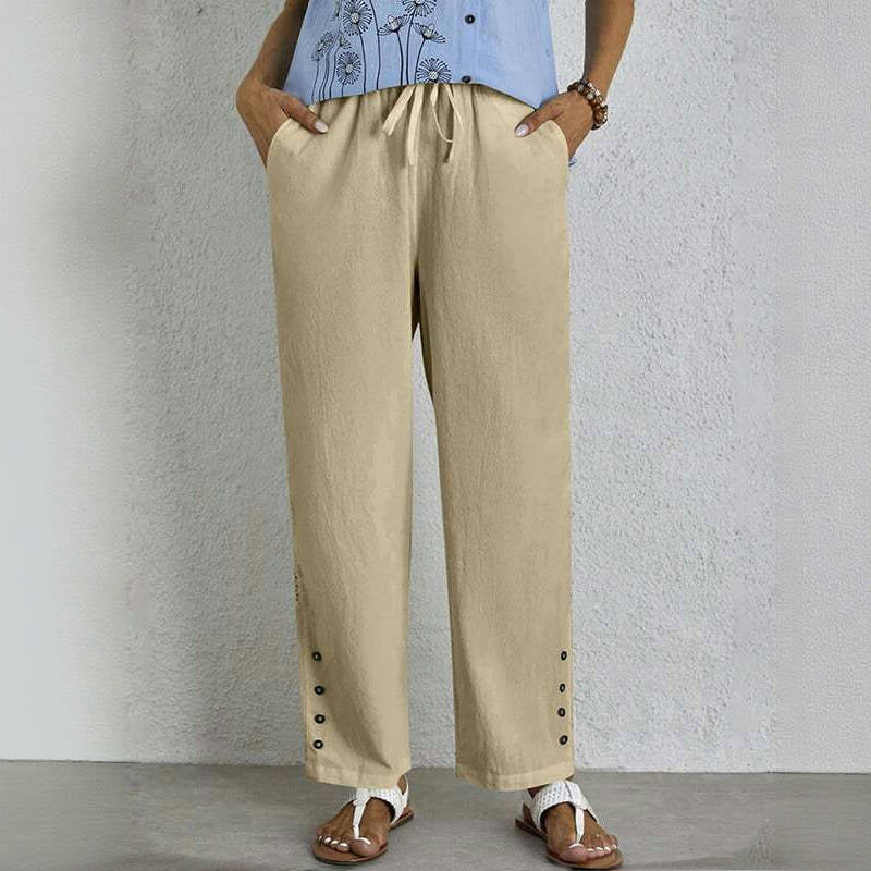 【Coton Et Lin】Bequeme Freizeithose