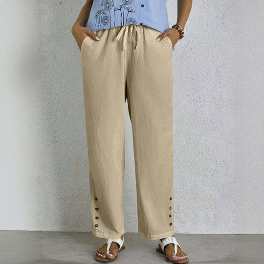 【Coton Et Lin】Bequeme Freizeithose