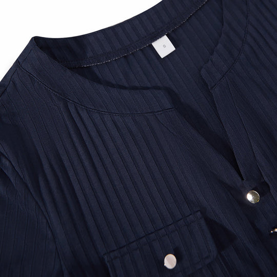 Lässige einfarbige Bluse